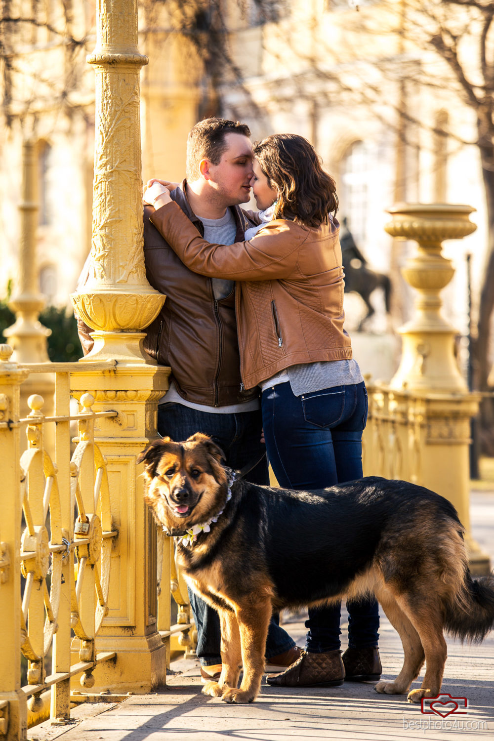 Gabi és Máté jegyes fotózás Városliget