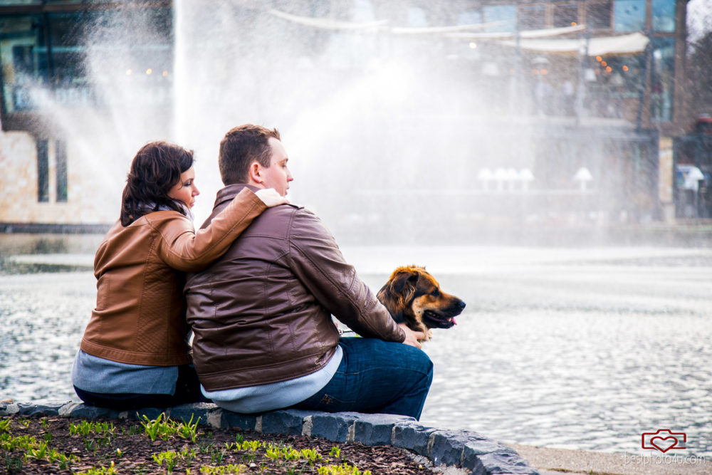 Gabi és Máté jegyes fotózás Városliget