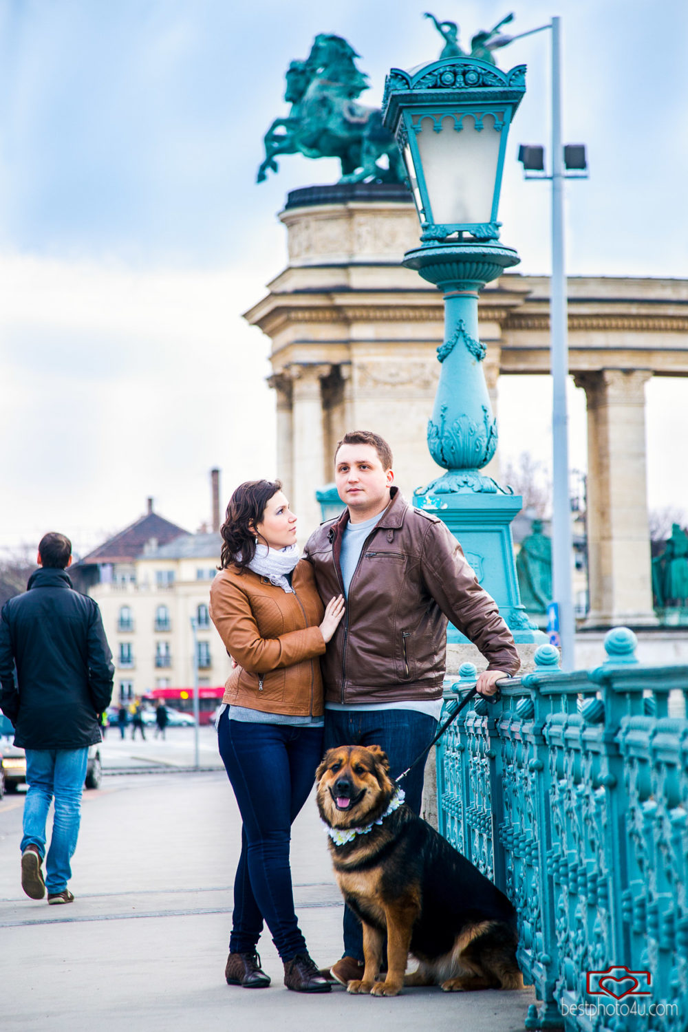 Gabi és Máté jegyes fotózás Városliget