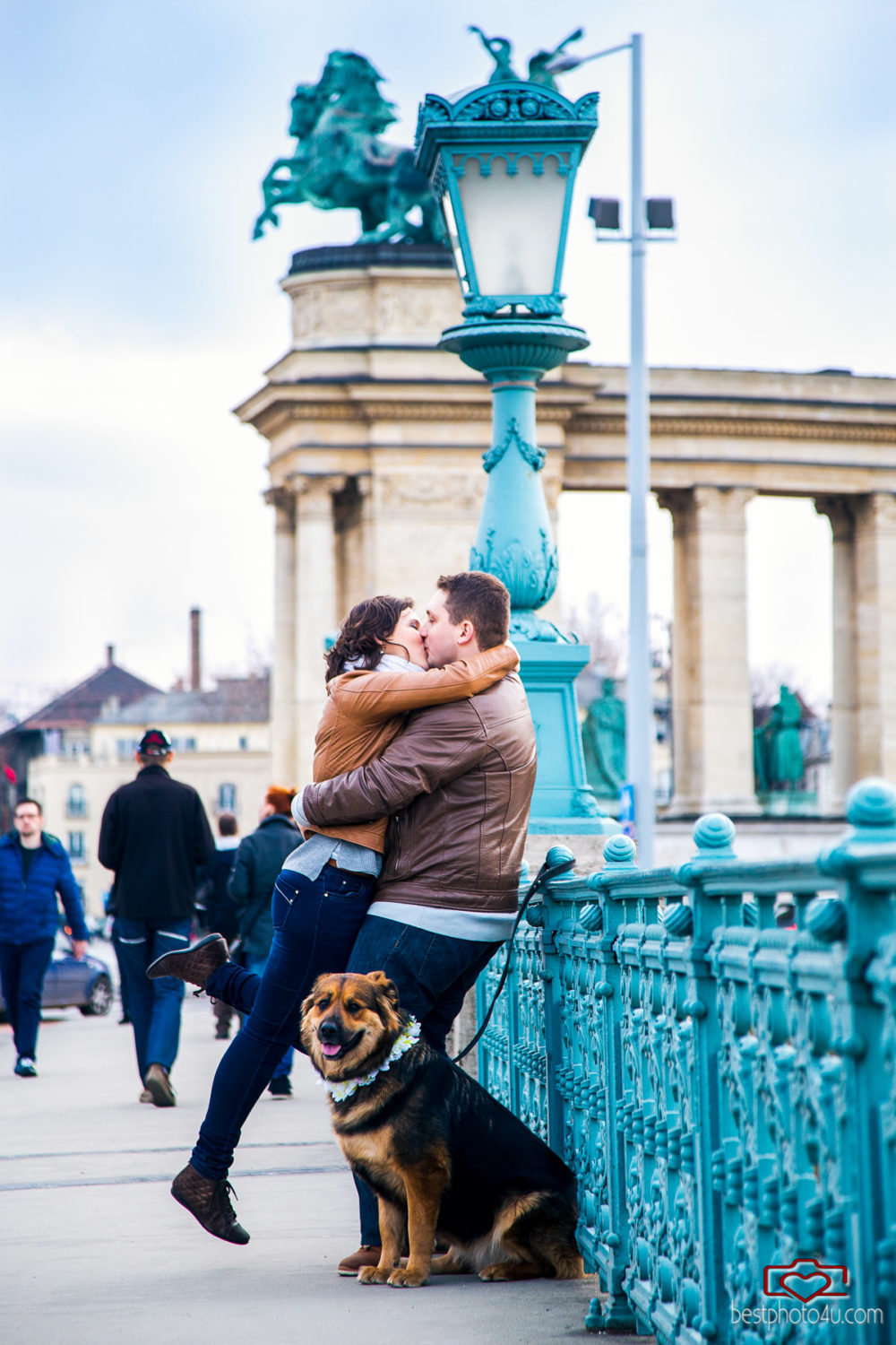 Gabi és Máté jegyes fotózás Városliget