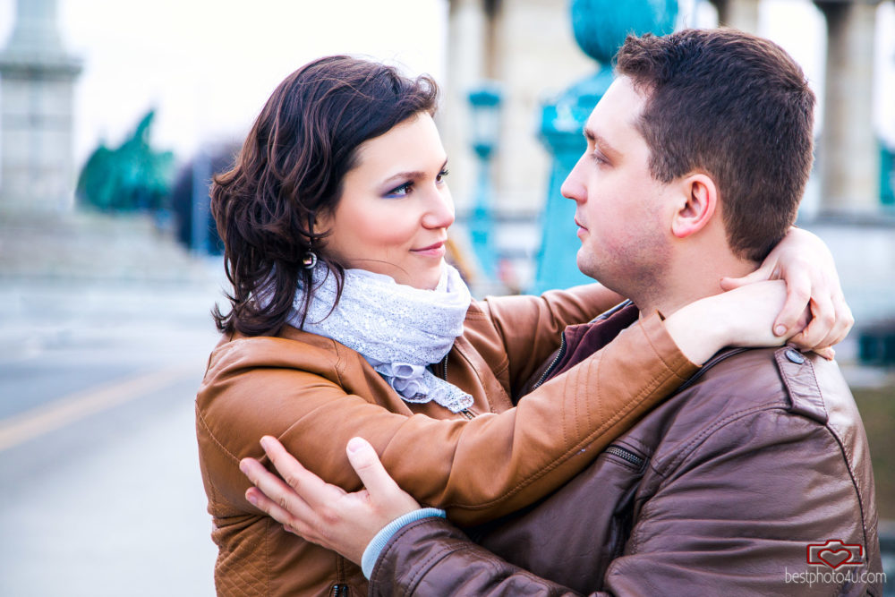 Gabi és Máté jegyes fotózás Városliget